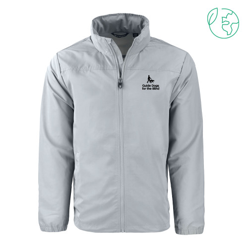  C&B Grey Charter Eco Recycled Full Zip Jacket - Stacked GDB Logo in Black