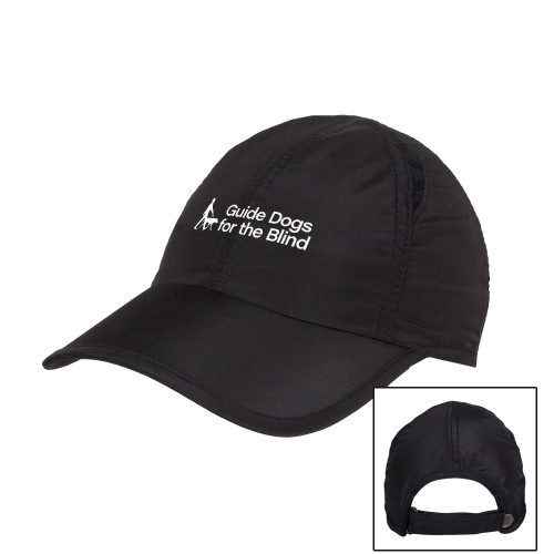  Black Performance Cap - Horizontal Stacked Text GDB Logo in White