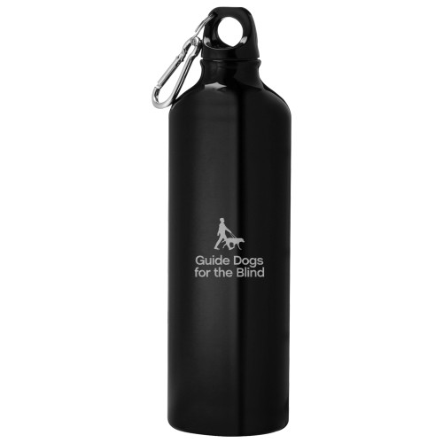  Venture Aluminum Black Bike Bottle 26oz - Stacked GDB Logo Engraved