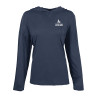 Thumbnail image for  Womens Navy Heather Long Sleeve Hooded Tee