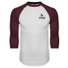 Thumbnail image for  White/Maroon Raglan Baseball T Shirt