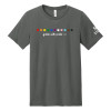 Thumbnail image for Guide with Pride Paws across chest Asphalt T-Shirt