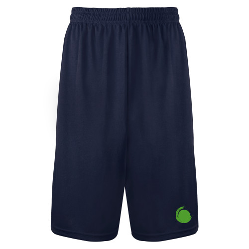 Navy Performance Classic 9 Inch Short-Green Dot