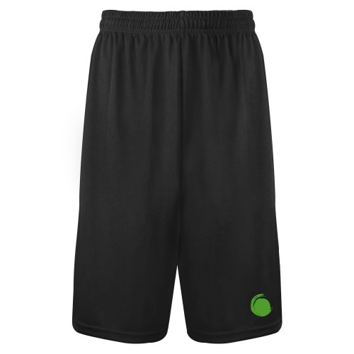 Black Performance Classic 9 Inch Short-Green Dot