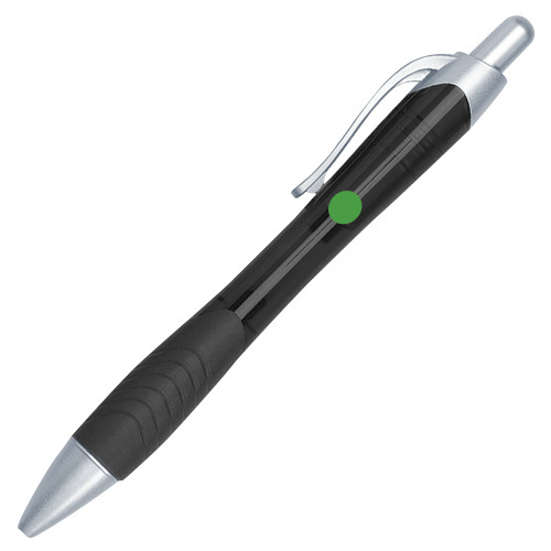 Metallic Mykonos Black Pen-Green Dot