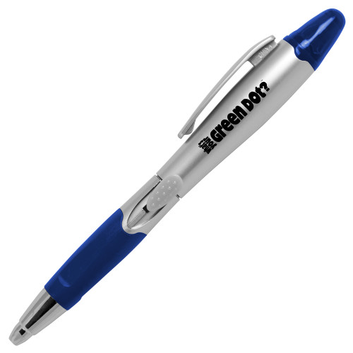 Silver/Blue Blossom Pen/Highlighter-Whats Your Green Dot