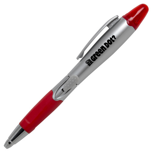 Silver/Red Blossom Pen/Highlighter-Whats Your Green Dot