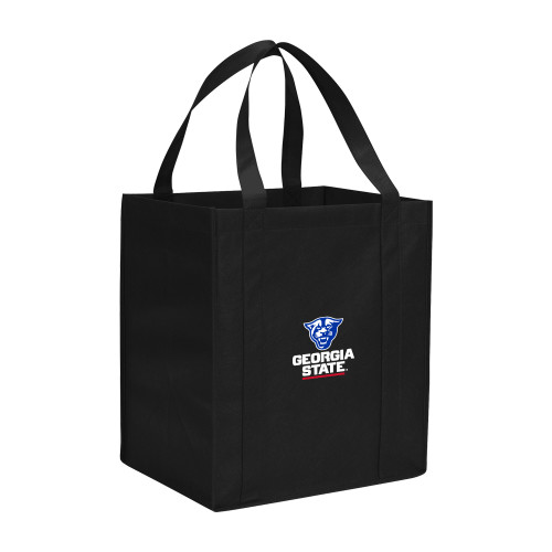 Georgia State Non Woven Black Grocery Tote