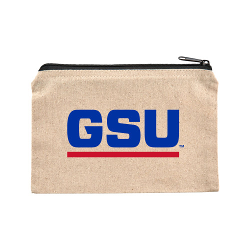  8oz. Natural Cotton Travel Pouch - GSU Logo