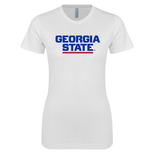 Georgia State Next Level Womens White Boyfriend T