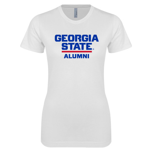 Georgia State Next Level Womens White Boyfriend T