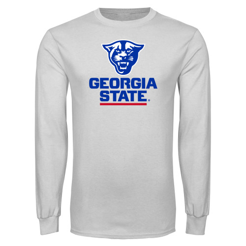 Georgia State White Long Sleeve T Shi