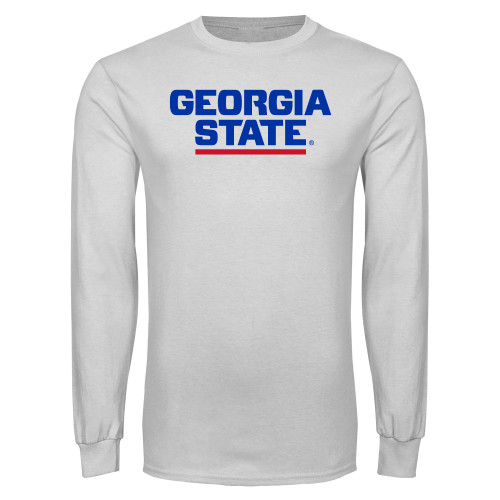 Georgia State White Long Sleeve T Shi