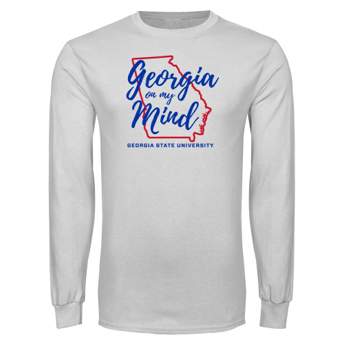 Georgia State White Long Sleeve T Shi