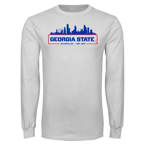 Georgia State White Long Sleeve T Shi