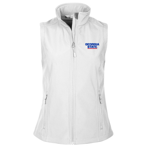 Georgia State Womens White Core Softshell Ve