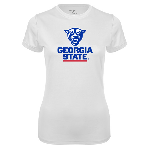 Georgia State Womens White Performance T