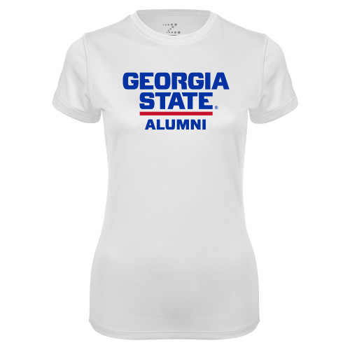 Georgia State Womens White Performance T