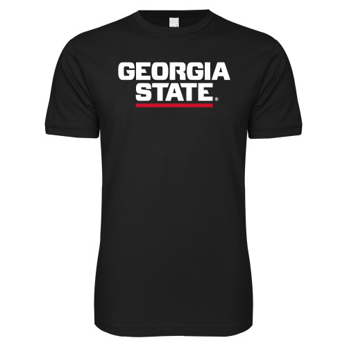 Georgia State Next Level Black SoftStyle T Shi