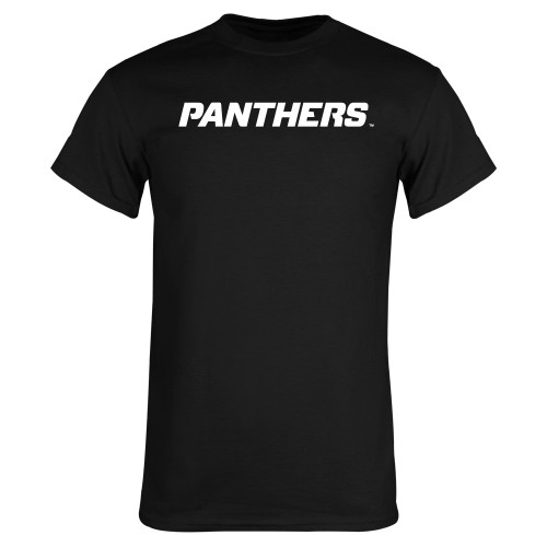  Black T Shirt - Panthers Wordmark