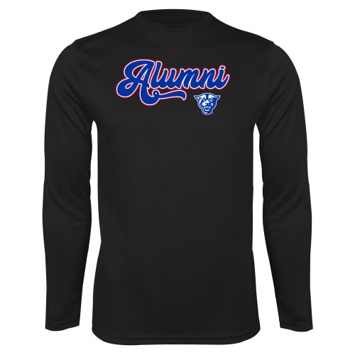  Black Performance Long Sleeve Shirt - GSU Alumni Script