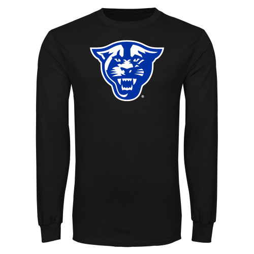  Black Long Sleeve T Shirt - Panther Head