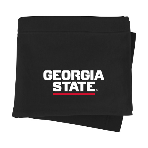 Georgia State Black Sweatshirt Blanket