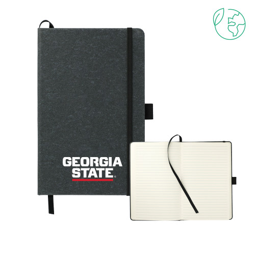 Georgia State 5.5 x 8.5 Black FSC Mix Recycled Leather Bound Journal