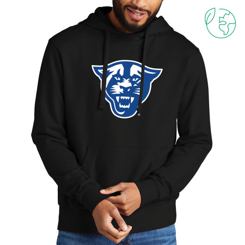  Allmade Black Organic French Terry Pullover Hoodie - Panther Head over Stacked Logo