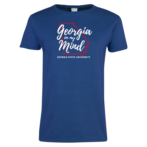  Womens Royal Short Sleeve Tee - Georgia on my Mind