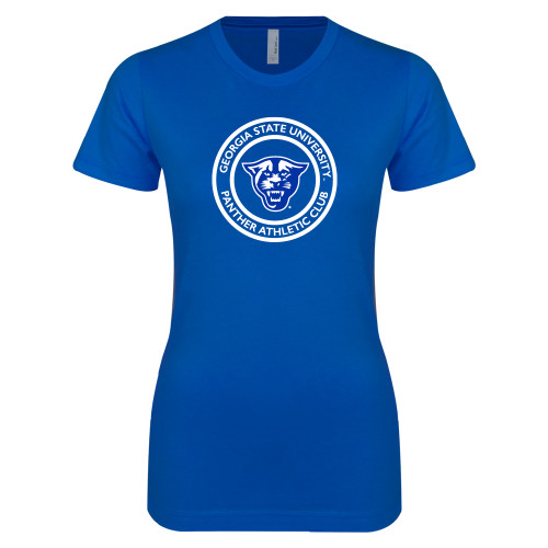  Next Level Womens Royal Boyfriend Tee - Panther Athletic Club