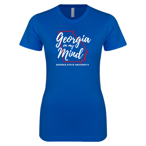  Next Level Womens Royal Boyfriend Tee - Georgia on my Mind