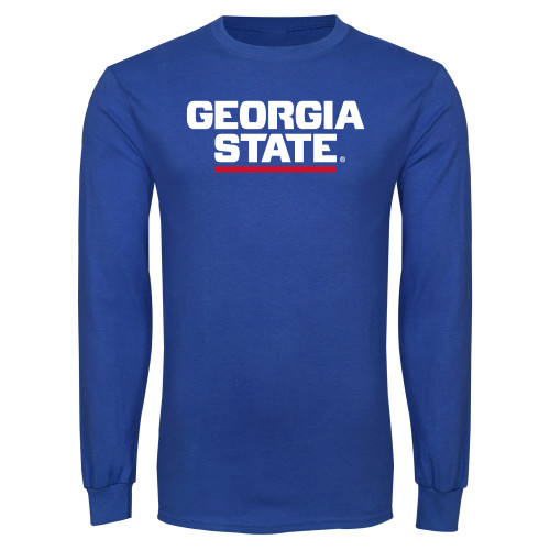  Royal Long Sleeve T Shirt - Stacked Logo