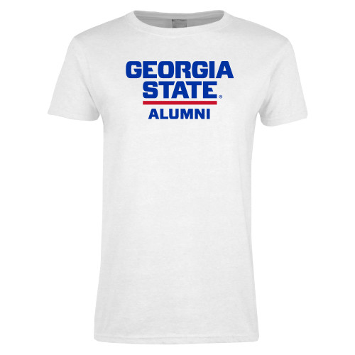  Womens White Short Sleeve Tee - GSU Alumni