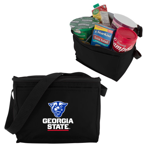 Georgia State Six Pack Black Cooler