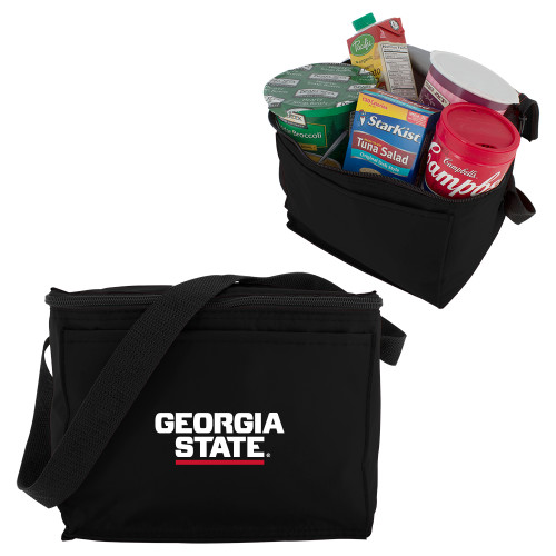 Georgia State Six Pack Black Cooler