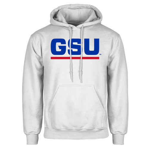  White Fleece Hoodie - GSU Logo