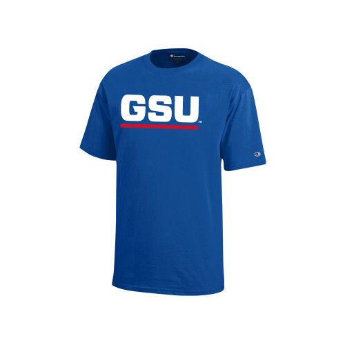  Champion Youth Royal Short Sleeve Tee - GSU Logo