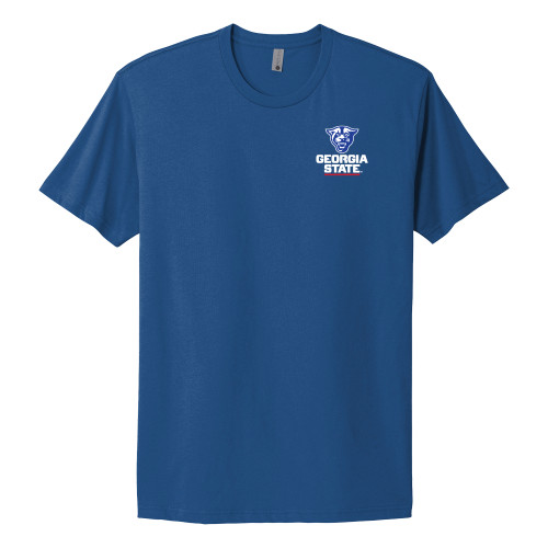  Next Level Royal Heavyweight Cotton Tee - Panther Head over Stacked Logo