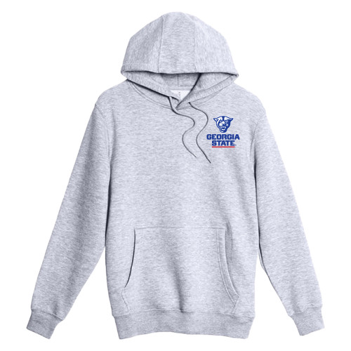  Lane Seven Heather Grey Fleece Pullover Hoodie - Panther Head over Stacked Logo