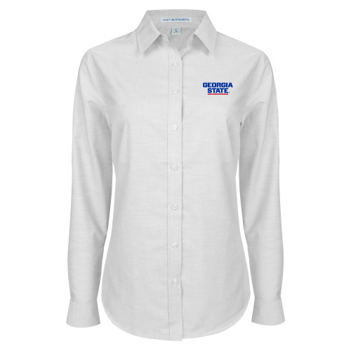 Georgia State Womens White Oxford Shi