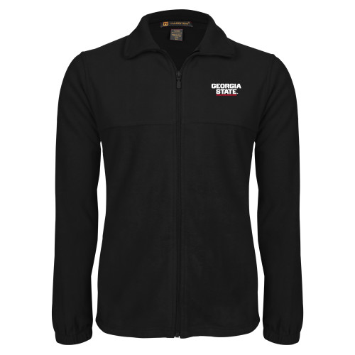  Black Fleece Full Zip Jacket - Stacked Logo