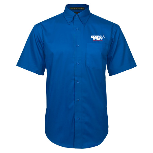  Royal Twill Button Down Short Sleeve - Stacked Logo