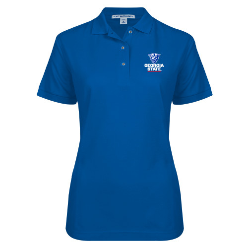 Georgia State Womens Silk Touch Royal Pique Po