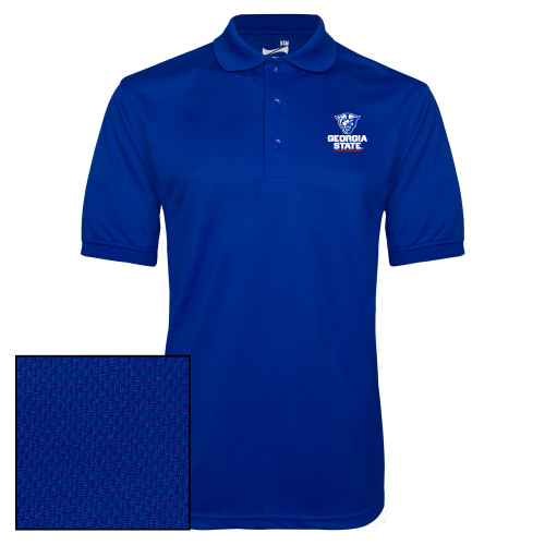  Royal Dry Mesh Polo - Panther Head over Stacked Logo