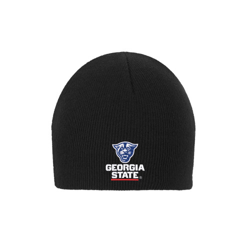 Georgia State Black Knit Beanie