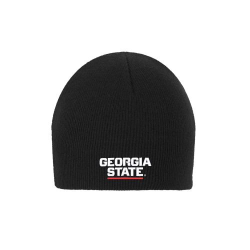 Georgia State Black Knit Beanie