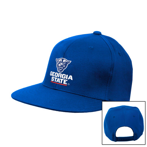 Georgia State Royal Flat Bill Snapback Hat