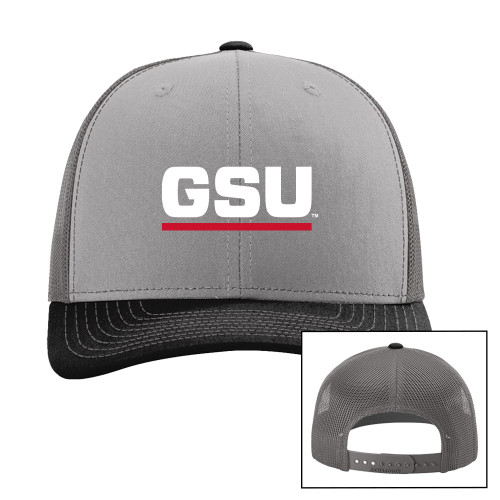  Richardson Grey/Charcoal/Black Trucker Hat - GSU Logo