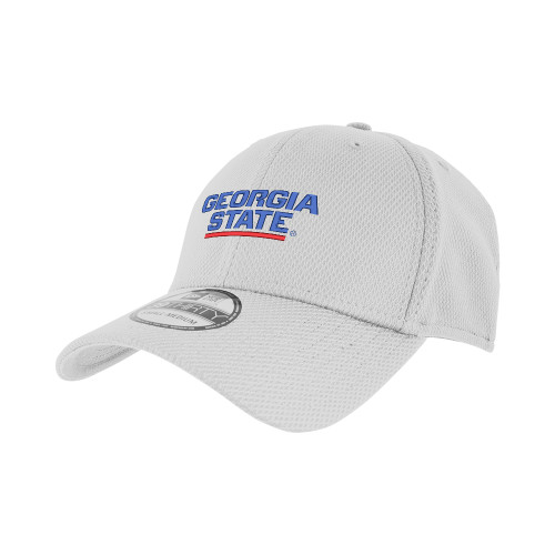 Georgia State New Era White Diamond Era 39Thirty Stretch Fit Hat